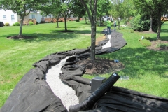 Drainage Tile Line and Swale Installation in New Castle County